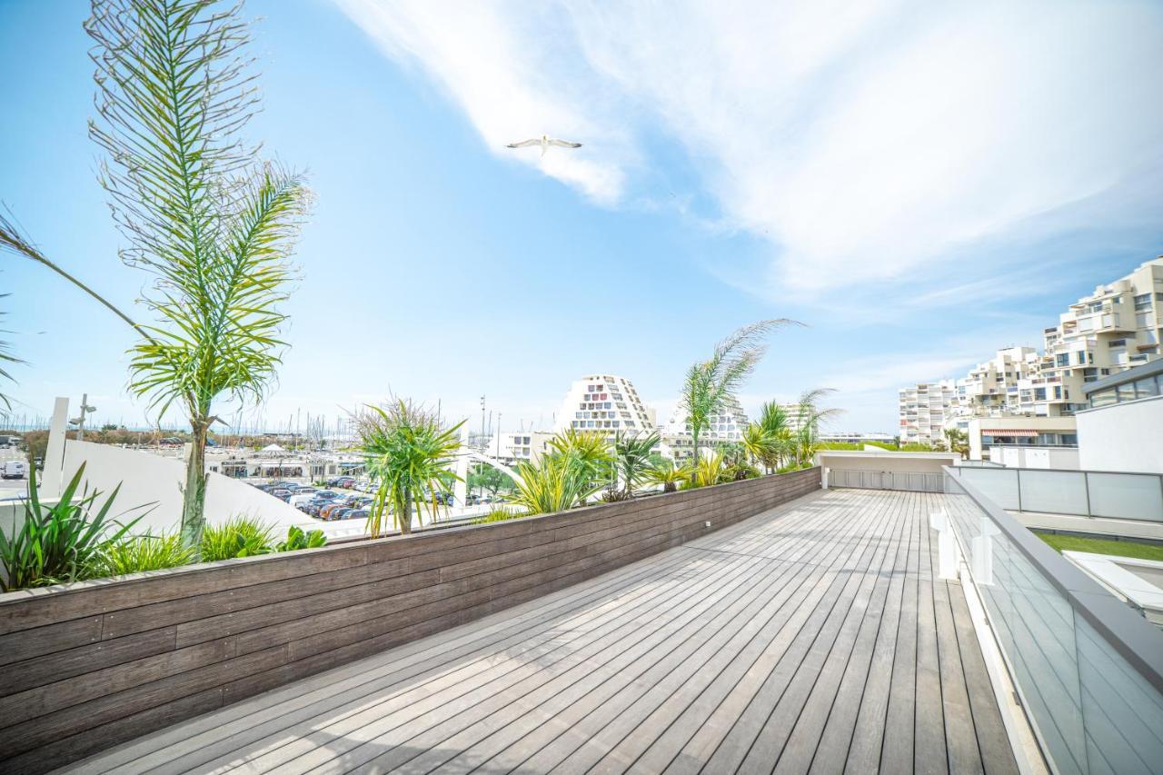 Le Majestic Residence Le Mind Vue Mer Exceptionnelle Grande Terrasse Privee Piscine Partagee Sur Le Toit Hyper Centre Ла-Гранд-Мот Экстерьер фото